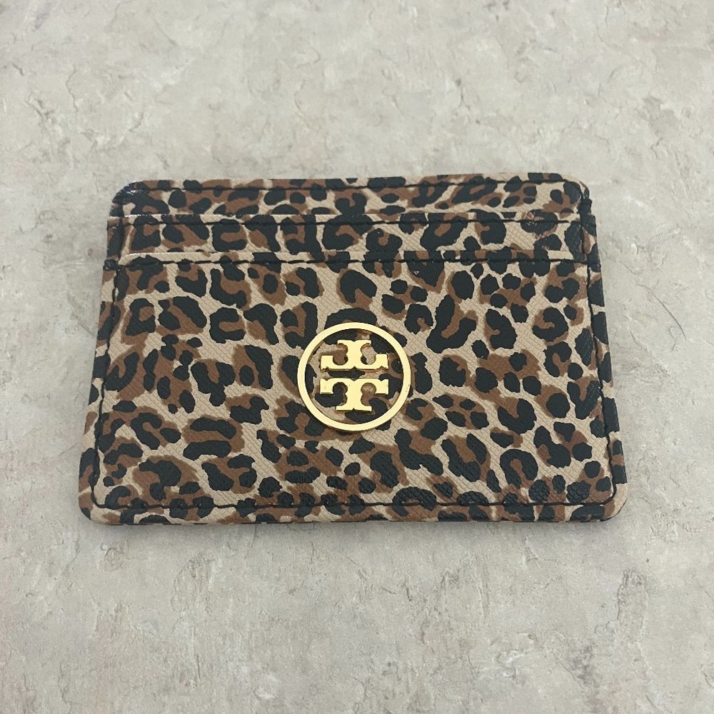 Tory Burch Animal / Leopard Card Case Wallet